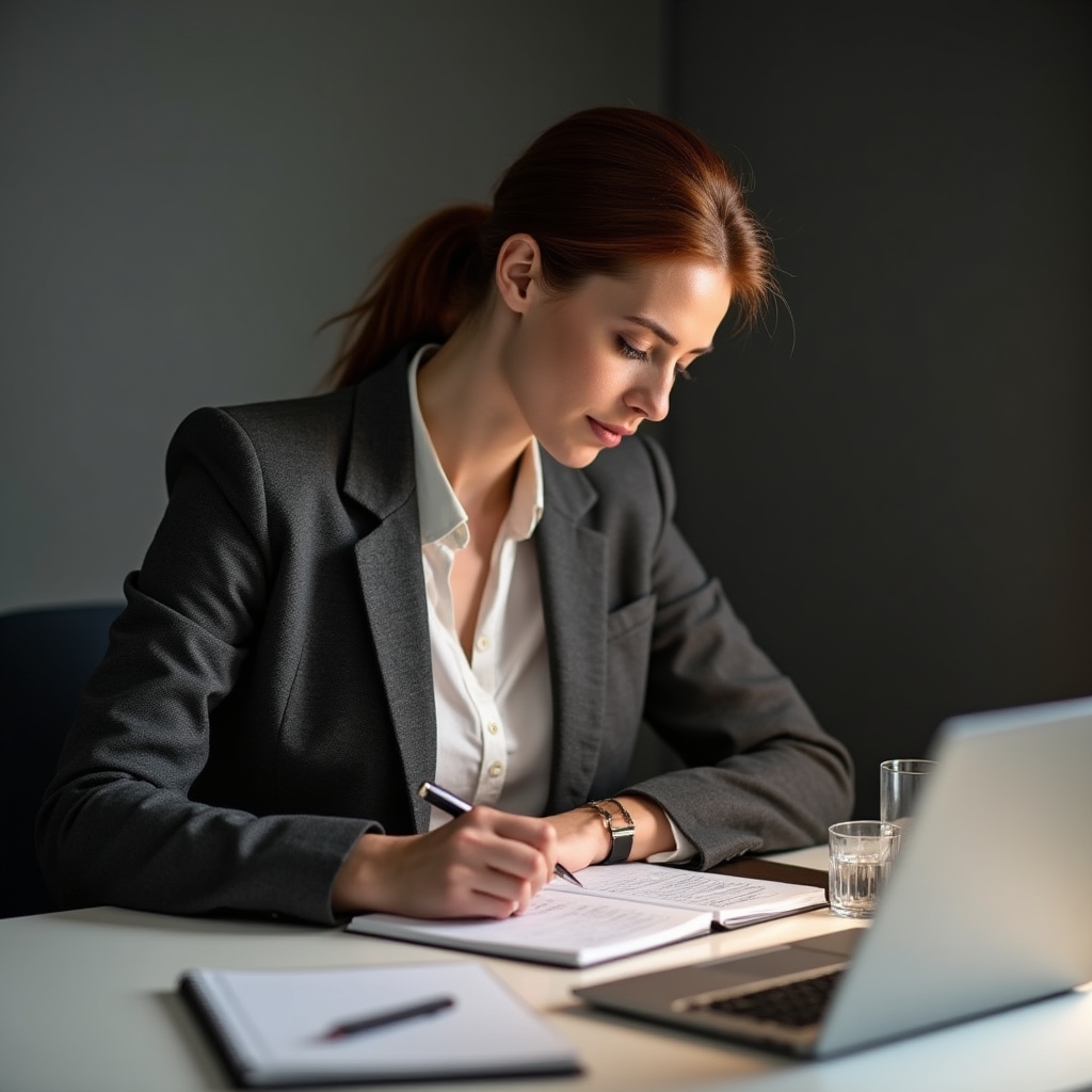 Profesionist organizat și concentrat la lucru